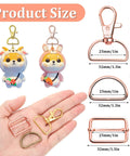Heavy Duty Keychain Bulk With Swivel Hooks D Rings And Slide Buckles For Handbag Purse Hardware Craft Badass Gear To Build Tough Straps And Slick Bag Upgrades One Inch, showcasing assorted clips and rings.