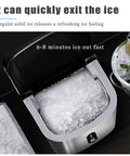 Quiet Countertop Nugget Ice Machine Packs Self Cleaning Tech And Instant Chill Power To Drop Snack Sized Pebble Ice Hella Fast For Weekend Hangouts And Tailgates, showing fresh pebble ice ready for use.