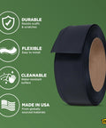 4 Inch Dry Back Vinyl Wall Base 60 Foot Roll Black Flexible Cove Base Molding For Floors And Baseboards with durability icons