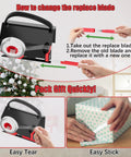 How to change the replace blade on 2 Pack Kickass Wrapping Paper Cutter And Tape Dispenser Set for easy gift wrapping.