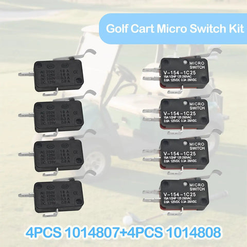 Club Car Golf Cart Micro Switch Kit Two And Three Prong Replacement Set 1014808 And 1014807 for DS Precedent Tempo 1982 Up