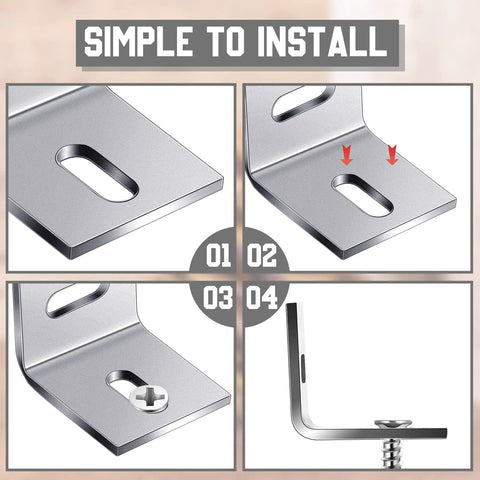 Heavy Duty Steel Table Top Fasteners Rock Solid Quick Connector Hardware Premium Silver Finish Beefy Desktop Mounting Kit Straight Up Quality Guaranteed No Sweat Assembly Pack Of Eighteen