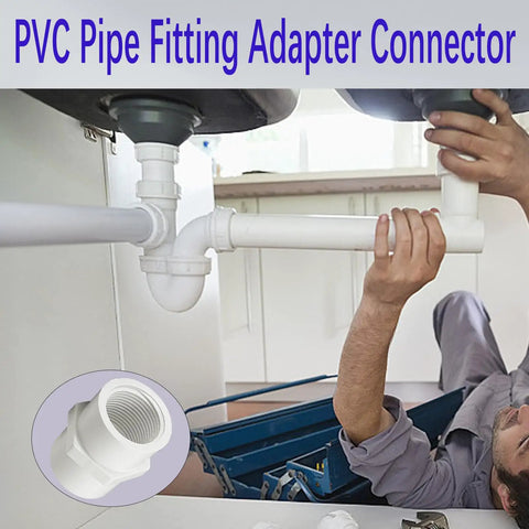 Installing 10 Pack One Half Inch NPT Female PVC Pipe Fittings Socket To Female Slip Coupling Sch40 for plumbing connections