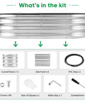 Raised Garden Bed Kit With Galvanized Planter Boxes 2 Pack 4x2x1ft Easy Assembly Outdoor Garden Bed For Veggies Fruits And Flowers Includes Gloves Wrench And Galvanized Nuts And Bolts showing kit contents