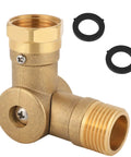 Effortless Flow Brass Hose Connector With 180 Degree And 360 Degree Swivel No Tangling Three Quarters Inch Water Hose Adapter LeakProof Spigot Fitting With Washers For Garden RV And Outdoor Irrigation, brass adapter and washers
