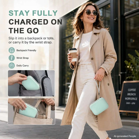 Hard Travel Case For Foldable 3 In 1 Wireless Charging Station Heavy Duty Protective Pouch With Secure Zipper Closure carried in hand
