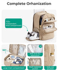 35L Travel Backpack For Women That Fits Under The Seat As A Personal Item, 17.3 Inch Carry-On Size, 180 Degree Lay Flat, TSA Ready