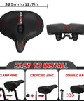 Wide Bike Seat For Men And Women Extra Large Comfort Saddle For E Bike Cruiser Exercise Peloton Super Comfy Foam And Silicone