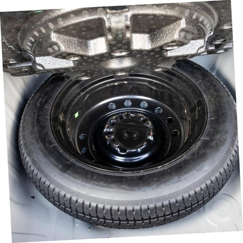 Tire hold down bolt retainer clamp securing a spare tire in trunk for reliable tire changes, quick release installation.