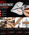 Adjustable 45 To 135 Degree Miter Shears For Wood Trim Molding, Quarter Round Cutting Tool, PVC Pipe Cutter With Spare SK5 Blades, Handy Miter Saw Alternative For Softwood And PVC Trunking, with angle scale