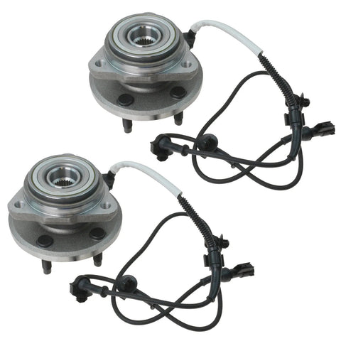 Front Left And Right Wheel Bearing And Hub Assembly Set, 2 Piece, Drop-In Ready For 2003 2010 Ford Explorer Sport Trac 4WD