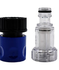 Quick Connect Garden Hose Adapter Three Quarter Inch With Integrated Filter Aluminum BSP Threading for outdoor use