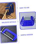 Beefy Heavy Duty 4 Inch G Clamps for woodworking, metal tabletop mount with thickened steel frame, quick release for workshop use.