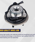 Front Wheel Bearing And Hub Assembly 2 Piece Set Fits Ford Explorer 2002-2005, Lincoln Aviator 2003-2005, Mercury Mountaineer 2002-2005 With ABS, 5 Lug Bolts, Direct Replacement, Ready To Roll, Durable Performance For Smooth Rides on display