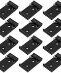 12 Pack Din Rail Mounting Clips One Point Oh Eight Inch Wide Snap In Universal Black Aluminum Alloy Relay Clips for 35mm Din Rail Switches