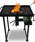 Coal Forge Stand With Fire Pot And Hand Blower For Blacksmithing Heavy Duty Steel Forge Starter Kit