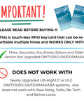 Touchless RFID Hotel Key Cards Bulk 200 Pack Rewritable For Hospitality Use, Compatible With MIWA ILCO Securelox Deluns, Not For Kaba Saflok Onity instructions