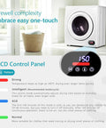Lazy Sunday Fully Automatic Washing Machine With One Touch Auto Timer And Super Low Energy Draw Featuring Six Wash Cycles Plus Deep Extra Rinse Rounds For Fresh Threads On Overstuffed Loads showing LCD control panel.