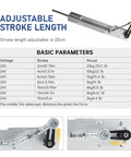 Heavy Duty Reciprocating Linear Actuator 12 Volt 24 Volt Dc Motor 6 To 20 Cm Stroke Push Rod, adjustable stroke length details.
