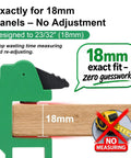 No Sweat Scribing Setup For 18Mm Cabinet Panels Three Pack Killer Grips for 18mm panels with tool-free adjustment shown with clamp.