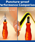 Comparison of traditional vs. Fat Bike Tire Liners Self Adhesive And Tough As Nails 54mm Pack Of 2 For 2.4 To 5.0 Inch Wide Tires