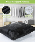 Black waterproof wet dry bag with tear-resistant Oxford cloth, part of Two Pack 16x20 Inch Wet Dry Bags Waterproof For Swimwear Towels And Dirty Clothes Beach And Gym Organizer With Durable Handles Large Opening Zipper Holds Up To 5kg Ideal For Travel Diapers Laundry And More