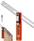 Top Shelf 9.45 Inch T Bevel Angle Finder with Heavy Duty Metal Extension Arm, showing angled steel blade and orange aluminum handle.