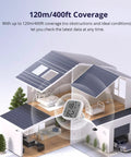 Zigbee Indoor Temperature And Humidity Sensor With LCD Display SNZB-02D Smart Hygrometer Works With Alexa And Google Home For Real Time Remote Monitoring And Home Automation ZigBee 3.0 Hub Required 1 Pack showing 120m coverage