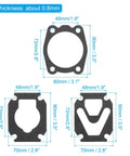 3 In 1 Air Compressor Valve Plate Replacement Kit With Paper Sealing Gasket Set In Black 3 Pack For Cylinder Head Base Seals Includes Upper Middle Lower Cushions And Replacement Paper Gaskets DIY Ready showing gasket dimensions