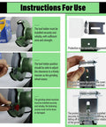 Instructions for use featuring Premium Heavy Duty Dual Wheel Bench Grinder detailing secure tool holder installation and adjustment.