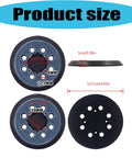 Product size details of Huge Pack Of 5 Inch Nylon Sanding Discs For DWE64233 Sander showing dimensions and shapes.
