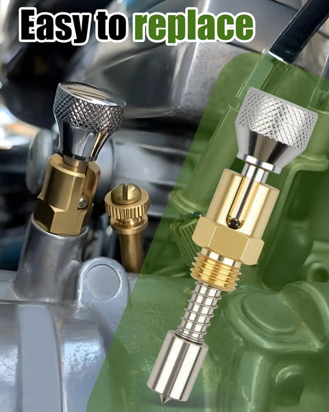 Carburetor Choke Adjustment Enrichment Knob For S S Cycle Super E G And B Carburetors, shown in brass and steel construction