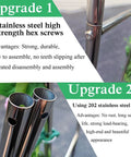 Sturdy Steel Garden Arch For Climbing Plants Outdoor Weddings And Parties No Fuss Setup Easy To Assemble 19mm Tubing 2.2 By 2.4 M Durable Arbor For Ceremony Decor, stainless steel tube close-up