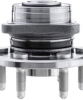 Beefy Front Wheel Bearing And Hub Assembly With ABS Encoder For 2015 To 2022 Chevy Colorado And GMC Canyon Four Wheel Drive Models Six Lug Four Bolt Flange Easy Install OE Replacement, front view