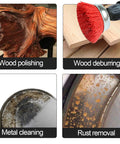 10 Pack Nylon Filament Abrasive Wire Brush Wheel And Cup Brush Set With One Quarter Inch Hex Shank for wood polishing, metal cleaning