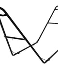 Universal Outdoor Hammock Stand Heavy Duty 550 Pound Capacity With Adjustable Length Fits 9 To 14 Foot Hammocks Including Mayan Brazilian Camping And Spreader Bar Styles Black Chains And Hardware Included.