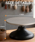 Front view of HighFree 7-inch sculpting wheel on a black metal stand with a grooved circular top.