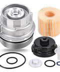 Beefed Up Aluminum Oil Filter Housing Cap Assembly Kit 6061 T6 Billet Aluminum Construction Leakproof Seal Rugged Replacement
