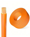 Built Different Six AWG High Voltage Copper Cable 1500V XLPE Insulated Hardcore Flexible Power Wire For Ev Charging Solar Setup And Battery Runs 30 Foot Strand in orange coils and straight cut.