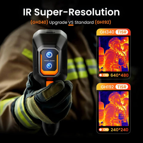 Pro Grade High Resolution Thermal Imaging Camera With 240x240 IR Sensor And 2MP Visible Camera Fusion Imaging shown in hand