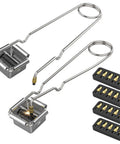 Flint Striker Lighter Dual Pack With 20 Replacement Flints For Welding Brazing And Soldering Includes 2 Square Flint Strikers And Extra