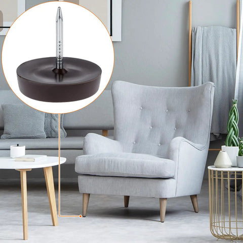 Brown Three Quarters Inch Nail On Furniture Glides 25 Pcs Chair Leg Floor Protectors for Wooden Furniture in living room