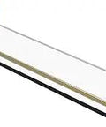 Montero Gallery Rail Glass Shelf 22 Inch Satin Brass Finish Sleek Solid Brass Build Tempered Glass Wall Mount With Concealed Hardware