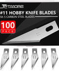 100 Pack Exacto Knife Blades Number 11 Replacement Blades With Storage Box For Crafting Scrapbooking Stenciling Hobbies And Precise Cutting Projects For Diyers