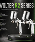 Kick Your Diy Painting Projects Into High Gear With This Pro Grade Spray Gun Featuring Forged Metal Nozzle And Solid Brass Cap For Slick Water Base Coats And Quick Mess Free Cleanup, showcasing R2-R and R2-F models.