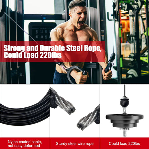 Straight Up Fitness Pulley Cable 118 Inch Adjustable Home Gym Replacement Built Tough With Steel Wire Rope And Nylon Core For Smooth Operation And Crushing Every Workout Rep Today, showcasing strong user engagement and steel wire rope.