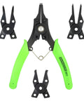 4 In 1 Snap Ring Pliers Set For Internal And External Rings, Heavy Duty Industrial Grade Pro Garage Ready Automotive Tools, Durable Coated Steel Construction, Versatile Ring Removal And Installation Pliers, Colors May Vary