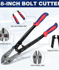 18 Inch Bolt Cutter With Bi Material Handle And Soft Rubber Grip, Drop Forged Chrome Molybdenum Steel Jaws