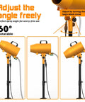 Whip Up An Insane Amount Of Froth With This Beast 1000W Outdoor Foam Party Machine showing rotatable foam nozzle with adjustable angle.