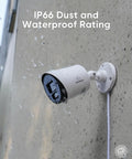 Outdoor 4 Channel Full Color Night Vision CCTV Camera System For Home And Outdoors 1080P TVI Wired Security shown on wall